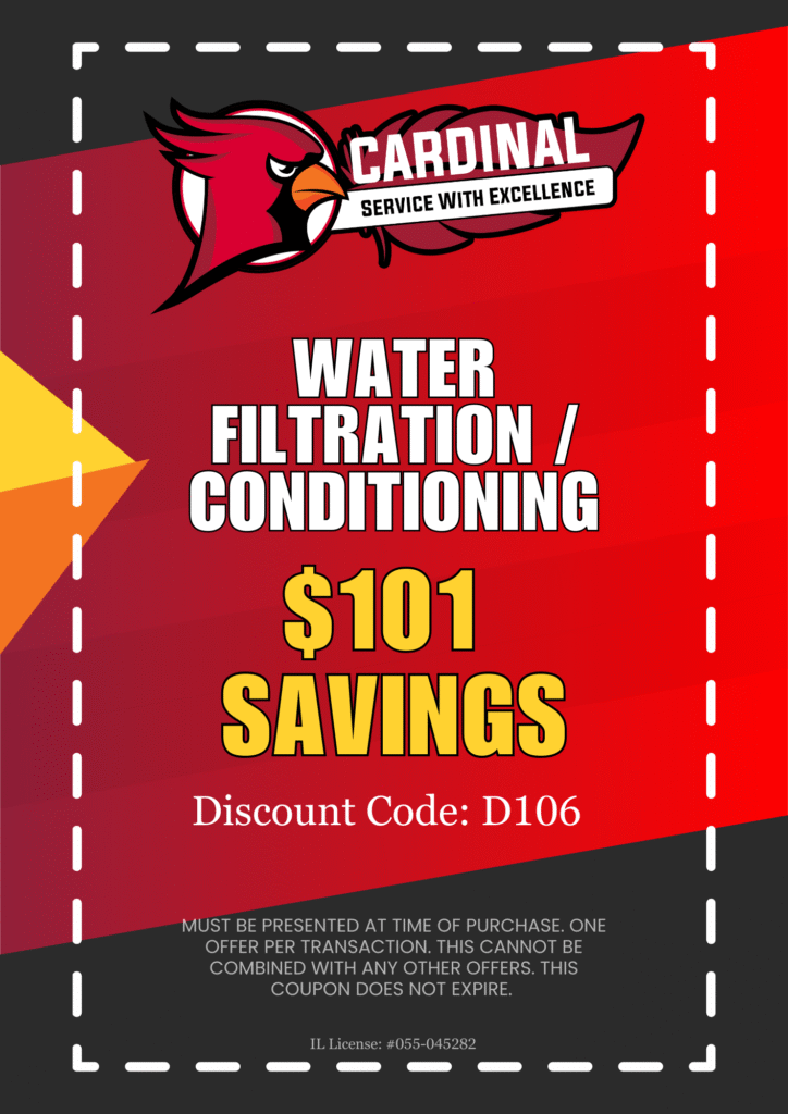 Cardinal Plumbing Co.-Water Filtration/Conditioning $101 Savings-Exclusive Deals