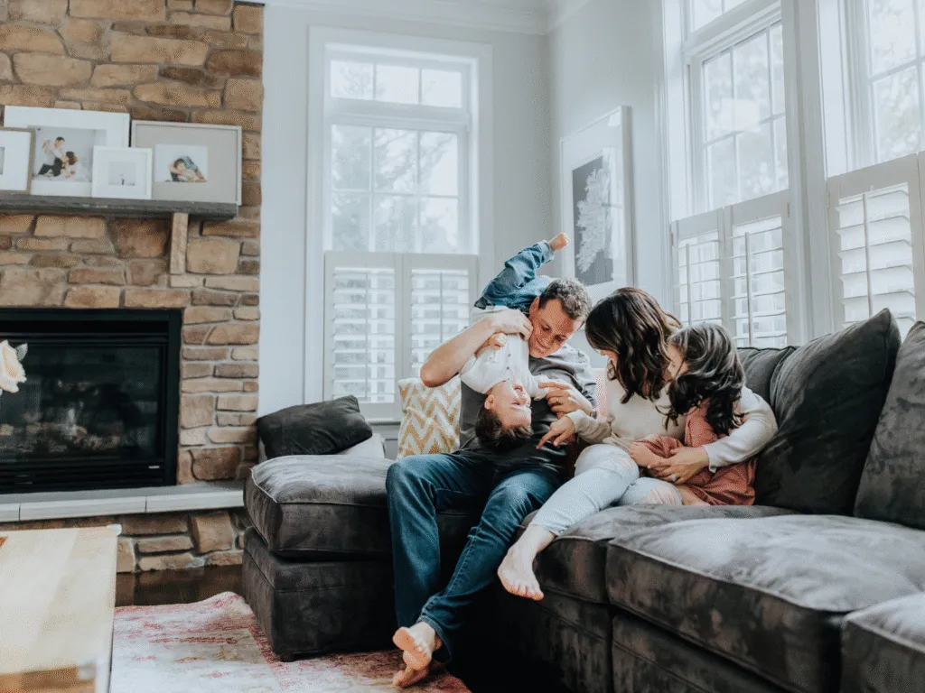 Family are happy in Indoor Air Quality